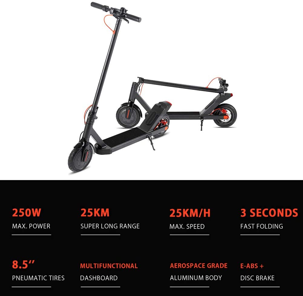 OUXI L9 Foldable 250W 8.5inch Electric Scooter with APP | Skooterz